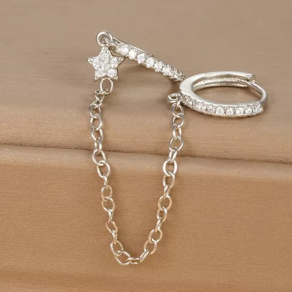 StellaChain Star Drop Earrings