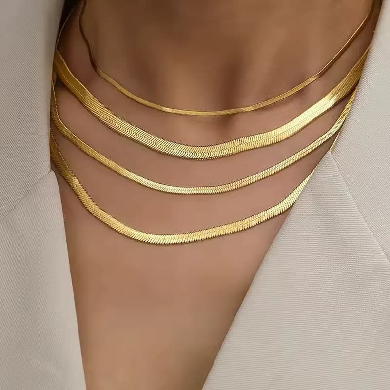 AureaChevron Gold Plated Choker Necklace