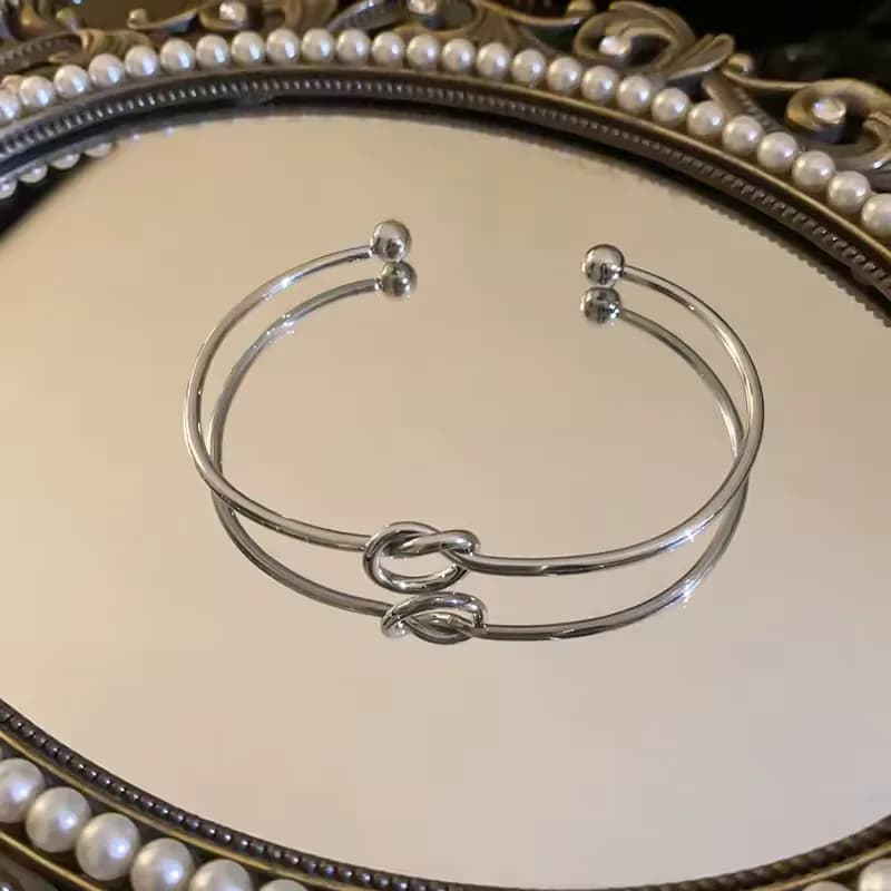 TwistWeave Vintage Stainless Steel Bracelet