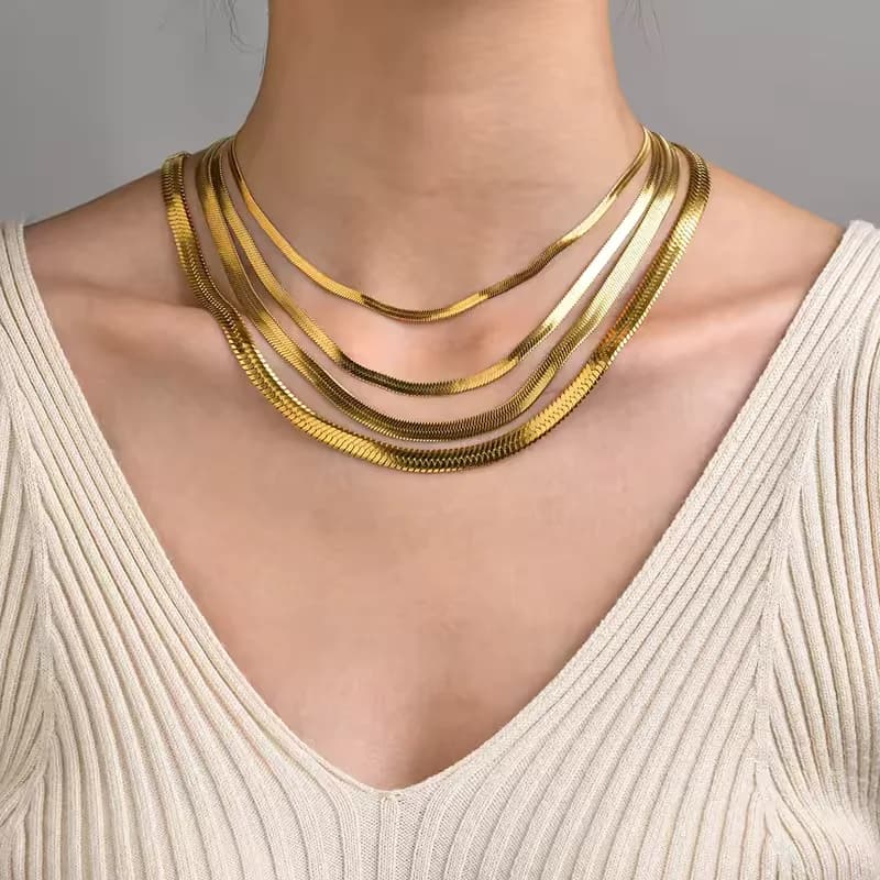 AureaChevron Gold Plated Choker Necklace